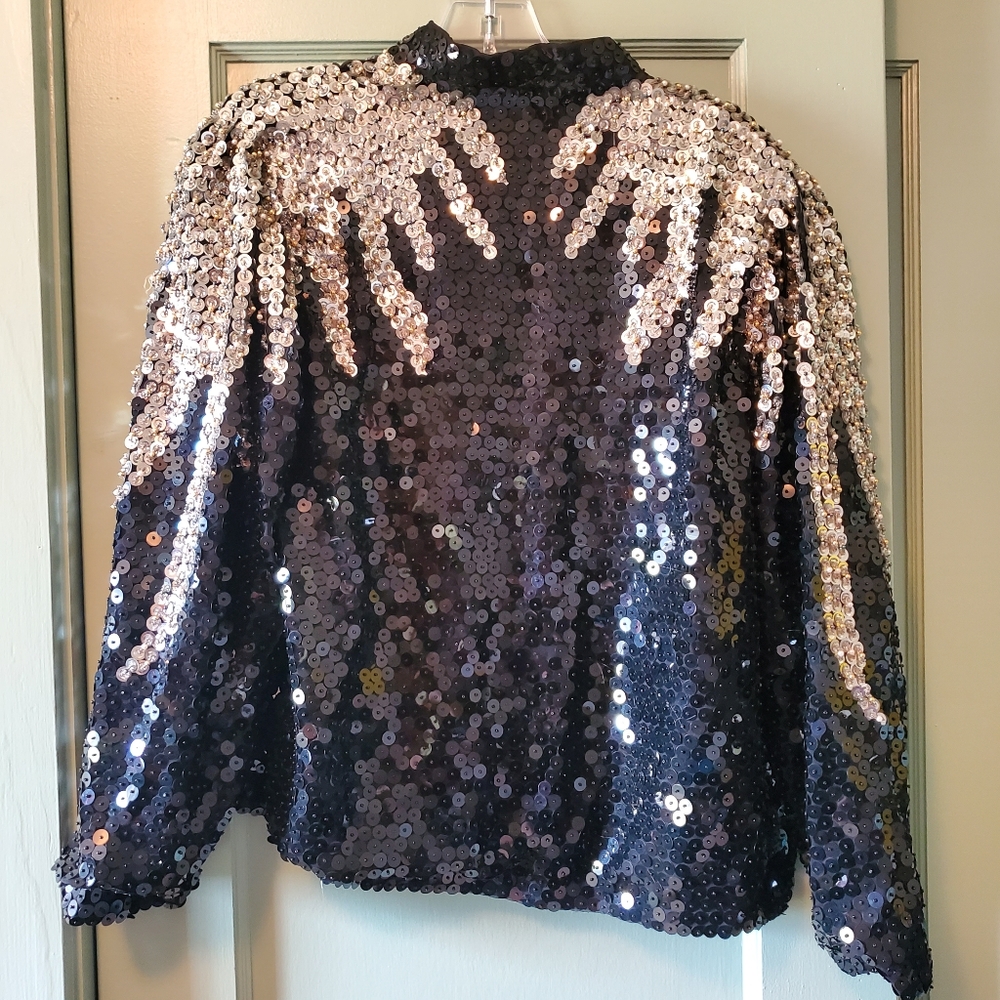 Iris Sequin Jacket, Size 42 - image 2
